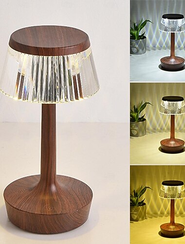  مصباح طاولة LED على شكل فطر، شحن USB مع تصميم زر ومفتاح، مصباح مكتبي ثلاثي الألوان، ضوء ليلي مزخرف بجانب السرير، مصباح ليلي ديكور داخلي للبار والمقهى وغرفة النوم