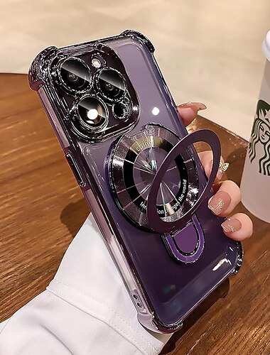  telefon Ügy Kompatibilitás iPhone 17 Pro Max 17 Air 15 14 Pro Max Plus 13 12 11 Pro Max Mini Fekete tok Állvánnyal Tartó gyűrű TPU