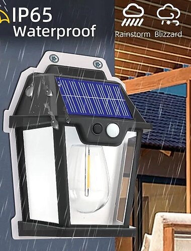  solar led rörelsesensor vägglampa intelligent sensor volfram vattentät glödlampa utomhus solskyddslampa för garage innergård passage gångväg trädgård gräsmatta belysning