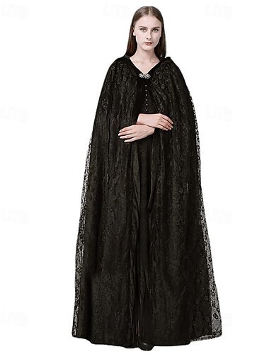  Mittelalterlich Renaissance Kapuzencape Ren Faire Dame Wikinger Ranger Damen Keltisch Vikinger Fantasie Halloween Karneval Maskerade Leistung Party LARP Erwachsene Umhang
