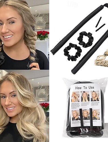  rouleaux tige de curling bandeau pour cheveux longs bigoudis boucles sans chaleur tiges flexibles jumbo grand grand rouleau à cheveux sans chaleur tiges de friser en mousse rouleaux de cheveux