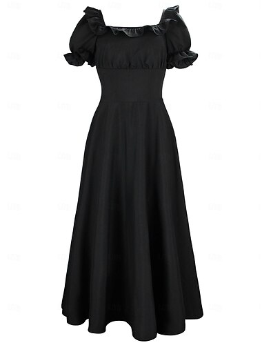  Viktoria Tarzı Středověké Renesanční Plesové šaty Šaty inspirované Regency Dáma Viking Pánová Elfí Jednobarevné Maškarní kostým Dámské Keltské Pirát Fantazie Plesová maškaráda Párty předvečer Všech