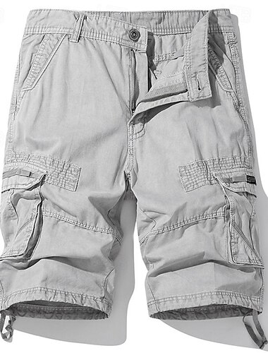  Herren Cargo Shorts Kurze Hosen Shorts Kurze Hosen Arbeitsshorts Taste Multi Pocket Glatt tragbar Kurz Outdoor Täglich Ausgehen Baumwollmischung Modisch Klassisch Schwarz Dunkelgrün