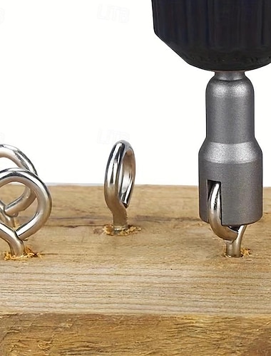  Llave de tubo con perno de mariposa, adaptador de enchufe de vástago hexagonal de 6,35mm, tuerca para herramienta eléctrica, destornillador eléctrico ranurado