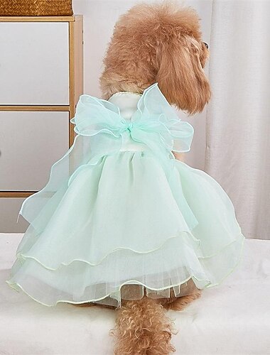  Hund Katze Hochzeitskleid Niedlich Lässig Winter Atmungsaktiv Weich Waschbar Bequem Outdoor Hochzeitsfeier Alltagstauglich Hundebekleidung for Bichon Frise Zwergspitz Baby Haustier Papillon Klein