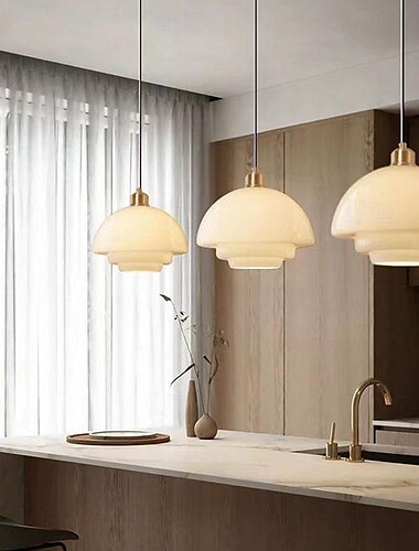  LED-Pendelleuchten für den Esstisch, 1 Licht, Messing, Deckenpendelleuchte für Kücheninsel, Eingangsbeleuchtung, 110–240 V