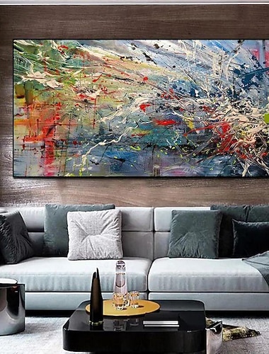 Handgefertigtes Ölgemälde auf Leinwand, Wandkunst, Dekoration, modern, abstrakt, für Heimdekoration, gerolltes, rahmenloses, ungedehntes Gemälde