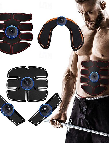  Parche muscular abdominal inteligente con control remoto, equipo de ejercicios para el hogar, adecuado para hombres y mujeres, dispositivo para perder peso y moldear el ejercicio abdominal, máquina