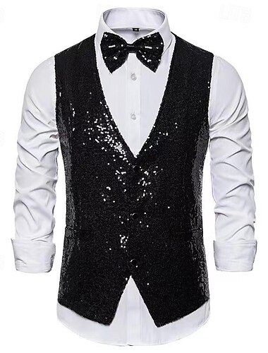  Retrò Vintage Anni 1920 Gilet Papillon Il grande Gatsby Gentiluomo Slim Fit Per uomo Mascherata Evento / Festa Affari / Cerimonia / Matrimonio Addio al Nubilato Adulti Gilet Fiocco