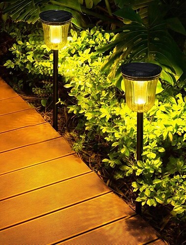  1 buc lumini solare în aer liber lumini de grădină lampă cu energie solară lanternă impermeabilă iluminare peisaj cale curte gazon decorare grădină,