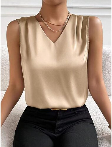  Czołg Damskie Czarny Biały Czerwony Równina Zimne ramię Ulica Codzienny Moda W serek Regularny S