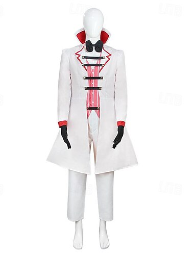  Hazbin Hotel ängeldamm Animé Cosplay-kostym Mer accessoarer Kläder Cosplay-kostymer Svärd Kläder Karnival Maskerad Kappa Väst Byxor Till Herr Dam Vuxna