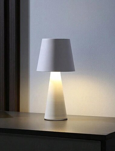  1 قطعة مصباح طاولة شمالي قابل لإعادة الشحن، مصباح طاولة عصري بسيط لغرفة الطعام وغرفة النوم ومصباح طاولة بجانب السرير