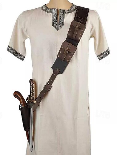  Punk y gótico Renacimiento siglo 17 Traje de cosplay Vaina Titular de la espada Feria del Renacimiento Caballero Vikingo caballero celta Hombre Mujer Unisexo Pirata Víspera de Todos los Santos