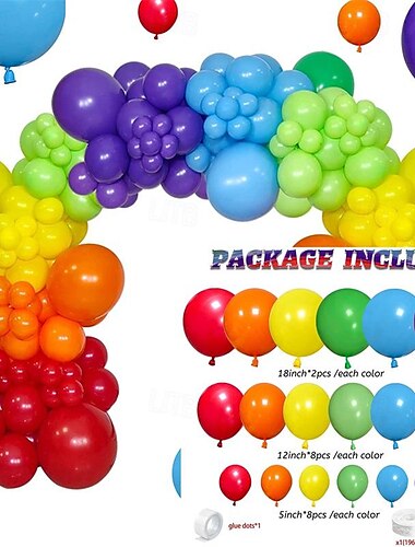  Geburtstagsballon-Set, Party-Dekoration, Luftballons, Hochzeit, Raumszene, Dekoration, Ballonkette, Bogen