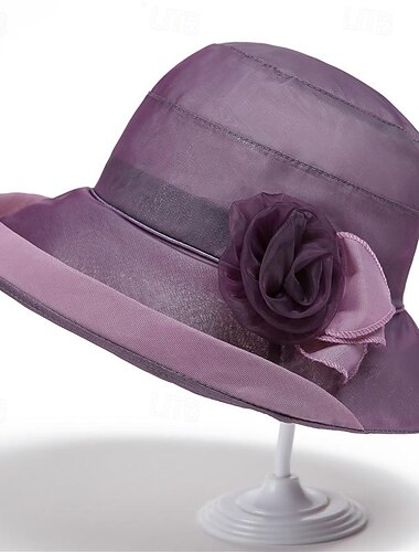  Retro Vintage 1950s Rockabilly Bucket hat Straw Sun Hat Solid Color Women's Halloween Masquerade Vacation Casual Daily Beach Adults Hat