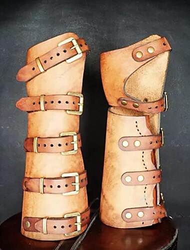  Retro Vintage Mittelalterlich Renaissance Rüstung Armband Ren Faire Ritter Wikinger Kreuzritter Bogenschießen Herren Vikinger Fantasie Halloween Karneval Maskerade Party Maskerade Erwachsene