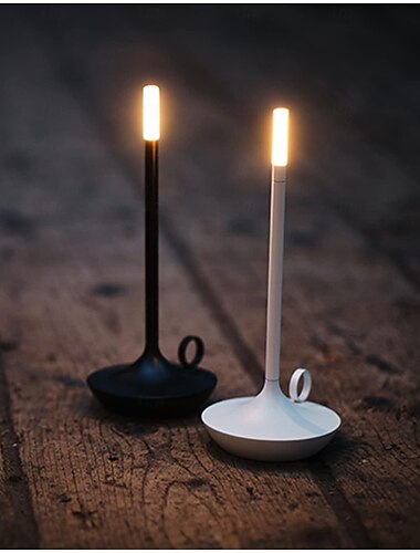  sladdlös bordslampa i aluminium beröringsljusformad beröringsdimning typ-c uppladdningsbar bordslampa inomhus sovrum vardagsrum dekoration