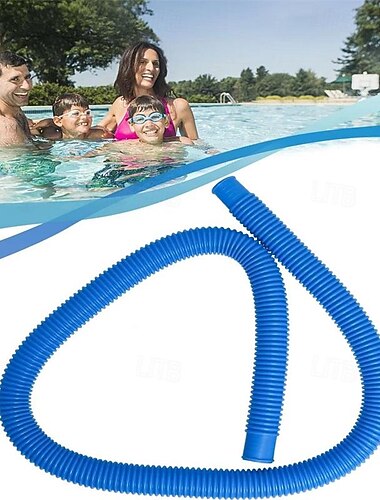  Manguera de repuesto para bomba de piscina de 1,25 x 41 pulgadas compatible con bomba de filtro Intex 607 637 y piscinas elevadas de 32 mm que incluyen 6 abrazaderas de manguera de repuesto para