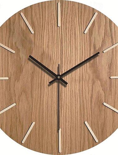  Wanduhr, schlichtes, modernes Design, Holzuhren für Schlafzimmer, Holzwanduhr, Heimdekoration, geräuschlos, digital, große Wanduhr, Küche, Massivholz-Wanduhr, stumme Uhr, Wohnzimmer, Heimbüro, Quarz, 30 cm