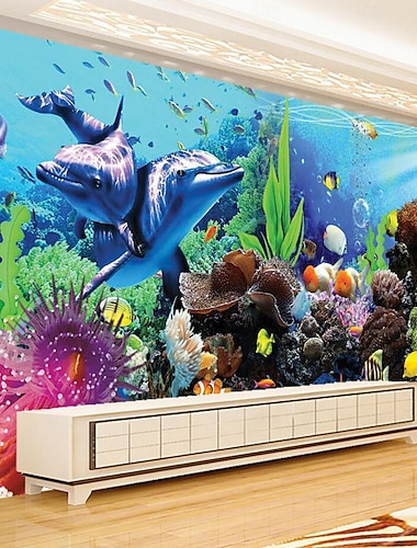  cool wallpapers oceaanbehang muurschildering onderzees landschap rolsticker peel stick verwijderbaar pvc/vinyl materiaal zelfklevend/klevend vereist muurdecor voor woonkamer keuken badkamer