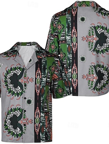  Дорожный Дом 2024 Косплей Гавайские рубашки Рубашка Алоха Муж. Косплей из фильмов Косплей Костюм Зеленый Хэллоуин Маскарад Для вечеринок На каждый день Рубашка
