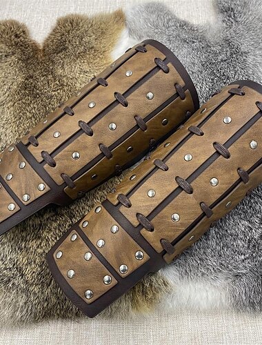 Retro Vintage Punk & Gothic Medieval Armor Wristband Wrist Brace Ren Faire Viking Knights Templar Crusader Archery Men's Viking Fantasy Halloween Carnival Masquerade Party Stage LARP Adults' 1 Wrist
