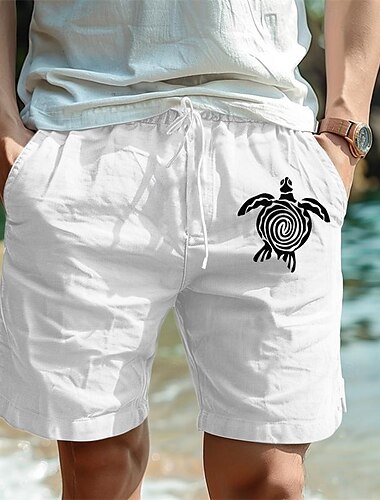  Herren Tier Hai Ozean Shorts Kurze Hosen Sommer-Shorts Strandshorts Kurze Hosen Mittlere Taillenlinie Hawaiianisch Brautkleider schlicht Outdoor Festtage Ausgehen Kordelzug Elastische Taille Bedruckt