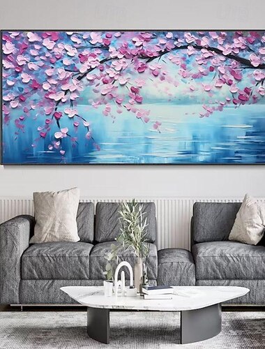  dipinto a olio fatto a mano su tela decorazione della parete di arte fiori moderni fiori di pesco paesaggio per la decorazione domestica pittura senza cornice arrotolata non stirata