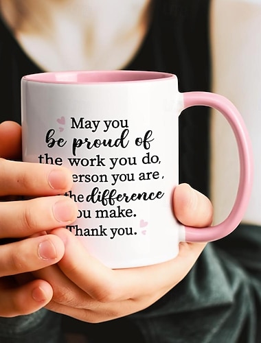  誇りに思いますようにコーヒーマグ 1 個 – 女性教師、看護師、同僚、上司への感謝のギフトに最適 – 容量 11 オンス
