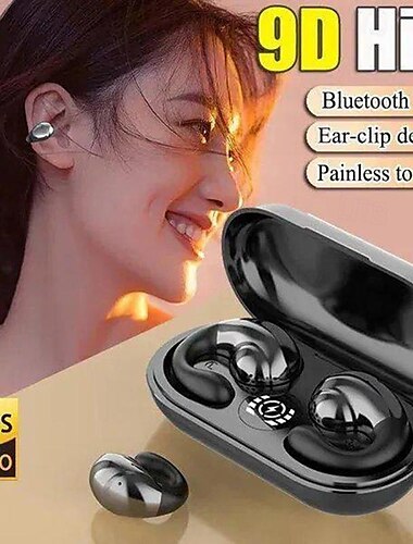  2023 NEU Schmerzlose Knochenleitung Ohrhörer Bluetooth 5.3 kabellose Kopfhörer wasserdichte Sport-Headsets mit Mikrofon Ohrclip auf Ohr Ohrclip kabellose Ohrhörer