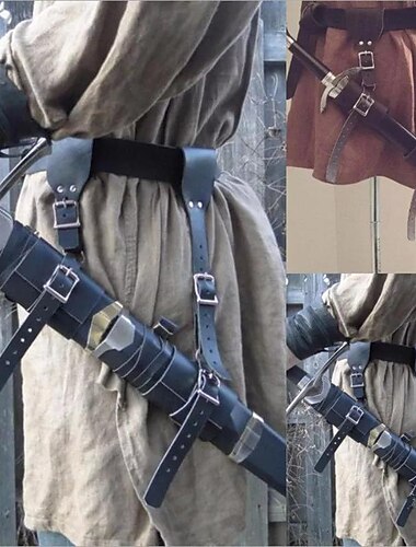  Punk a gotika Středověké Renesanční Cosplay kostým Pochva Držák meče Ren Faire Válečník Viking Keltský rytíř Pánské Dámské Pirát Fantazie předvečer Všech svatých Karneval Plesová maškaráda Výkon