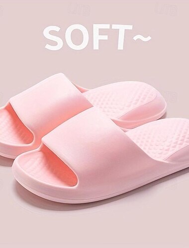 Plüsch-Komfort-Slipper für den Innenbereich, federleicht, rutschfest, einfarbig, für den Badgebrauch zu Hause