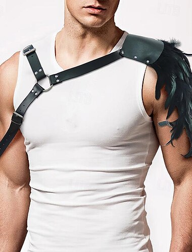  Retro Vintage Medieval Renaissance Armor Chemise Shoulder Armor Ren Faire Pirate Viking Men's Viking Fantasy Halloween Carnival LARP Adults Shoulder Armor