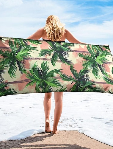  sandtät strandhandduk mjuk täcke filt tropisk mops stor 3d-utskrift mönster handduk badlakan strandlakan filt klassiska 100% mikrofiber bekväma filtar