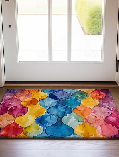  Tappetini zerbino con pittura arcobaleno Tappeti lavabili Tappetino da cucina Tappeto antiscivolo a prova di olio Tappetino per esterni per interni Arredamento camera da letto Tappetino per bagno