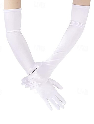  Mode erwachsene Frauen Satinhandschuhe lange sexy Fäustlinge Abendparty elegante Hochzeitskleidhandschuhe