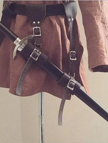  Punk & Gothic Mittelalterlich Renaissance Cosplay Kostüm Schwertscheide Schwerthalter Ren Faire Krieger Wikinger Keltischer Ritter Herren Damen Seeräuber Fantasie Halloween Karneval Maskerade