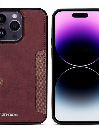  هاتف غطاء من أجل iPhone 17 Pro Max 17 Air 16 15 14 Pro Max Plus 13 12 11 Pro Max Mini غطاء خلفي نحيل جداً فتحة لبطاقة ضد الصدمات مكتب  /  الأعمال TPU جلد PU