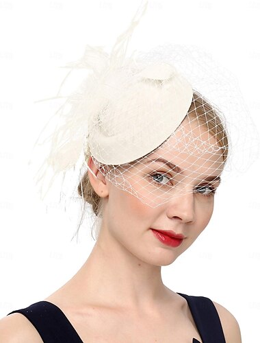  Retro Vintage 1950er 1920er Fascinators Hut Schleier-Stirnband Kopfschmuck Braut Damen Karneval Maskerade Party / Abend Junggesellinnenabschiedsparty Erwachsene Kopfbedeckung
