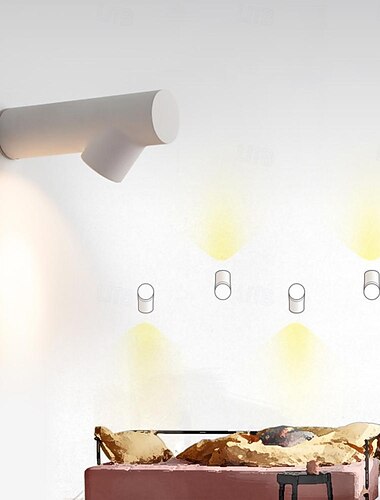  led vægbelysning，idéer metalglas sengekanten plan væglampe i sort/hvid，7w 10w og velegnet til korridor garagebelysning，varm hvid+hvid+neutralt lys ip65 85-265v