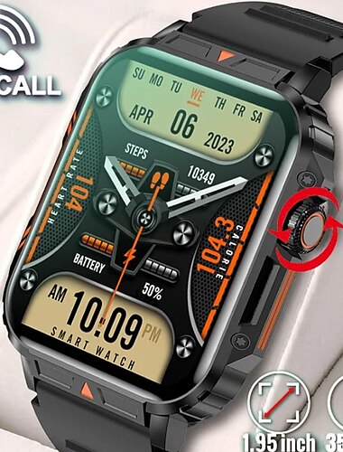  iMosi L81 Εξυπνο ρολόι 1.95 inch Έξυπνο ρολόι Bluetooth Βηματόμετρο Υπενθύμιση Κλήσης Παρακολούθηση Ύπνου Συμβατό με Android iOS Γυναικεία Άντρες Κλήσεις Hands-Free Αδιάβροχη Έλεγχος Μέσων IP68