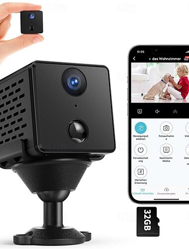  cb71 mini telecamera 4k hd telecamera interna wifi telecamera wireless wireless smart home cam con app rilevamento movimento/visione notturna/rilevamento suono telecamera interna per cani e bambini