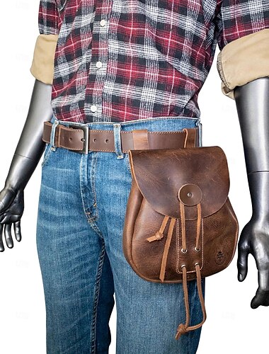  Retro Vintage Mittelalterlich Renaissance Outfits Gürteltasche Ren Faire Pirat Wikinger Elfen Herren Damen Keltisch Vikinger Karneval Maskerade LARP Erwachsene Tasche