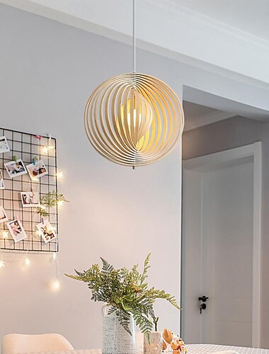  LED-Kronleuchterleuchte, Hängelaternen-Design, helles Holz, künstlerischer Stil, von der Natur inspiriert, geeignet für Küche, Bar, Cafeteria, Warmweiß + Weiß + Kaltweiß, 40/50/60 cm, 110–240 V