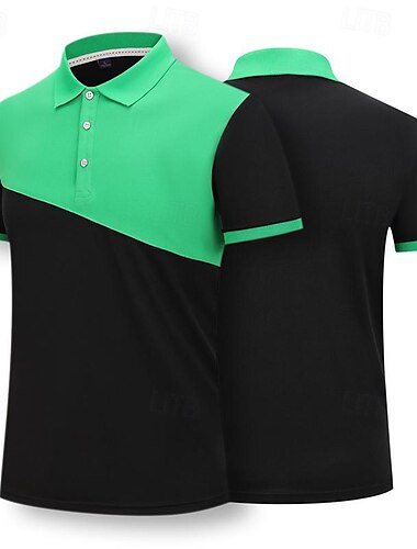  Hombre Camiseta de golf polo de golf Casual Deportes Diseño Manga Corta Básico Moderno Bloque de color Retazos Botón Primavera verano Ajuste regular Amarillo Rojo Azul Marino Naranja Verde Gris