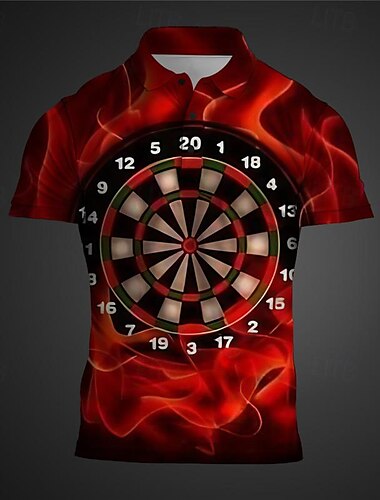 Per uomo Grafico Polo Maglia da golf Manica Corta Magliette polo Camicie con Colletto Casual Abbigliamento da vacanza Abbigliamento da rave Abiti da festa Bottoni Stampa 3D Estate Giallo Rosso Blu