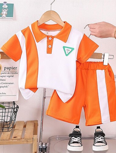  Jungen set trendige kinder kurzarm polo-shirt infant casual sommer tragen