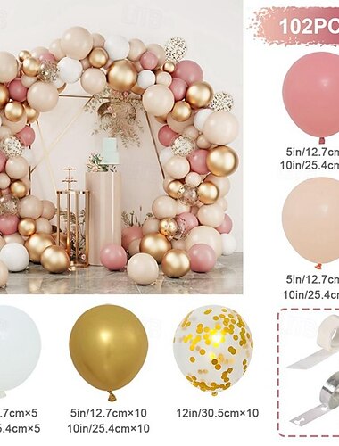  Geburtstagsballon-Set, Party-Dekoration, Luftballons, Hochzeit, Raumszene, Dekoration, Ballonkette, Bogen