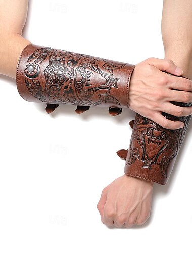  Retro / vintage Medeltida kostymer Renässans Vapen och Rustning armband Armband Ren Faire Pirat Viking Korsfarare Bågskytte Herr Dam Viking fantasi Karnival Maskerad LARP Vuxen 1 handledsbygel / OM